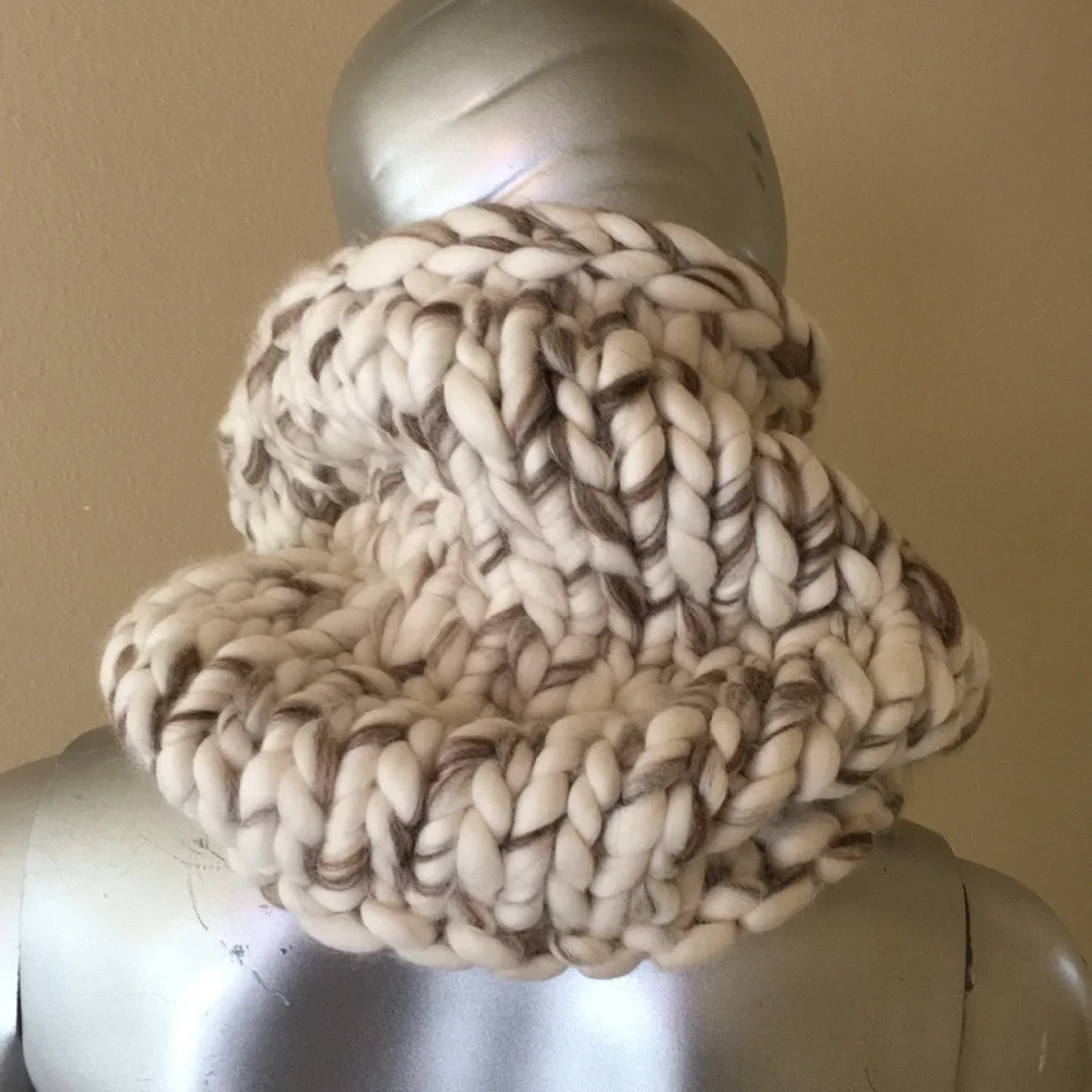 MISCHA LAMPERT LARGE SNOOD WHITE/MARBLE